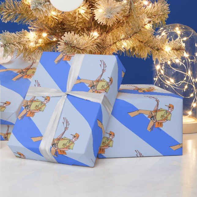 Cadeau Papier d'emballage brillant pêcheur (Vacances)