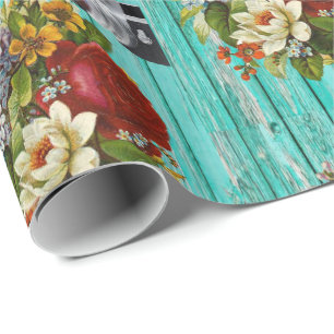 Cadeau Papier d'emballage brillant Photographie Floral