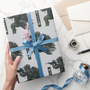 Cadeau Papier d'emballage camouflage de tireur d'élite mi