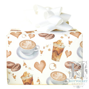 Cadeau Papier d'emballage Cappuccino
