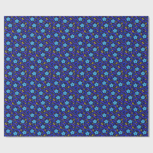 Cadeau Papier d'emballage céleste boutons nuit étoilée V7