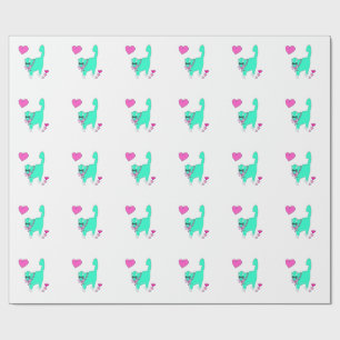 Cadeau Papier d'emballage Chat Lolita Dream - Dessiné à l