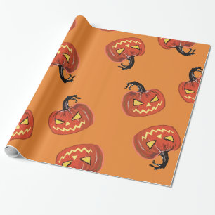 Cadeau Papier d'emballage Citrouille Halloween