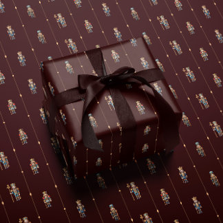 Cadeau papier d'emballage classique de casse-noisette de