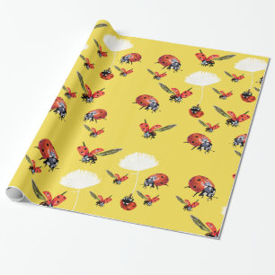 Cadeau Papier d'emballage coccinelles