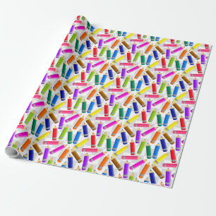 Cadeau Papier d'emballage coloré de crayons