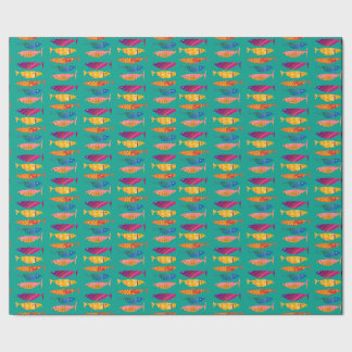 Cadeau Papier d'emballage coloré Fancy Poisson