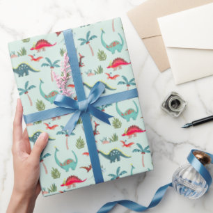 Cadeau Papier d'emballage coloré pour enfants avec dinosa