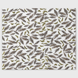 Cadeau Papier d'emballage Cônes de pin d'hiver de fêtes b