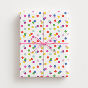 Cadeau papier d'emballage contenant des points de confett