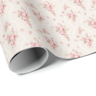 Cadeau Papier d'emballage Coquette Roses Roses Roses Vint