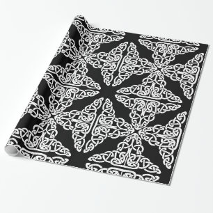 Cadeau papier d'emballage croisé celtique