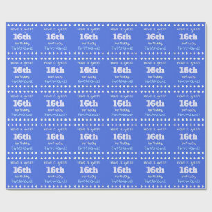Cadeau Papier d'emballage customisé de 16ème anniversai