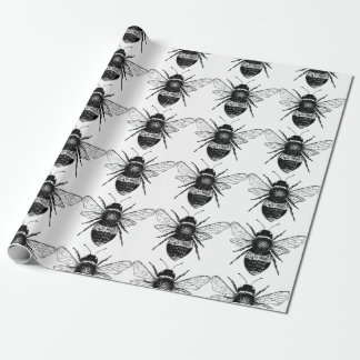 Cadeau Papier d'emballage d'abeille vintage