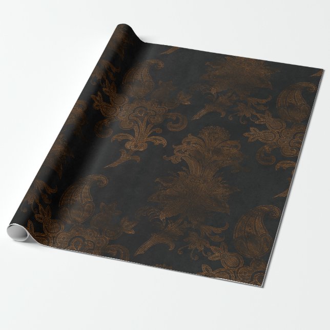 Cadeau Papier d'emballage damassé (Déroulé)