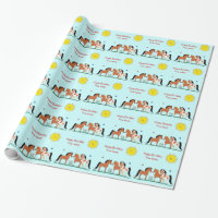 Papier d'emballage d'amis de cheval de