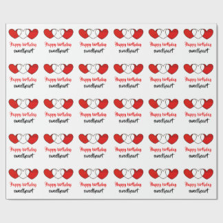 Cadeau papier d'emballage d'amoureux de joyeux