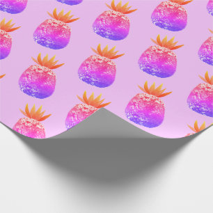 Cadeau Papier d'emballage d'ananas de lavande tropicale
