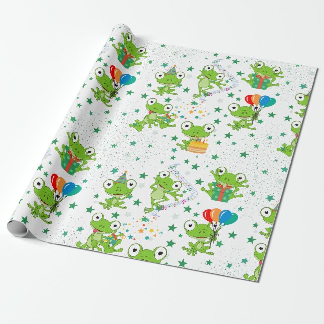 Cadeau Papier d'emballage d'anniversaire de la fête de la (Déroulé)
