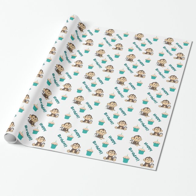 Cadeau Papier d'emballage d'anniversaire effronté de (Déroulé)