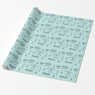 Cadeau Papier d'emballage d'Aqua de collage d'étiquette