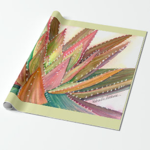 Cadeau Papier d'emballage d'aquarelle d'aloès par DLB