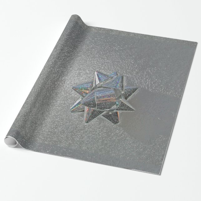 Cadeau Papier d'emballage d'arc argenté par Janz (Déroulé)