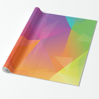 Cadeau Papier d'emballage d'arc-en-ciel géométrique