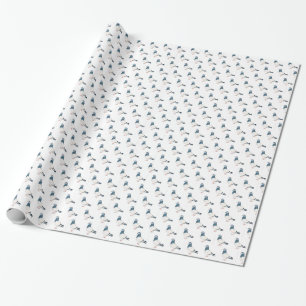 Cadeau Papier d'emballage d'art d'oiseau de pigeon