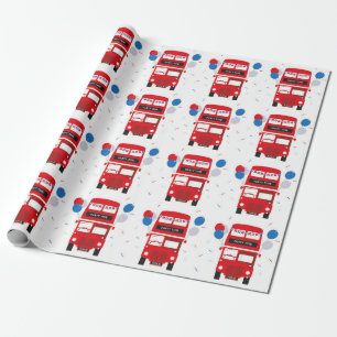 Cadeau Papier d'emballage d'autobus rouge de Londres