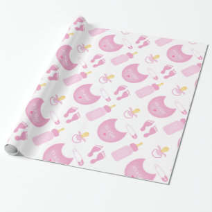 Cadeau papier d'emballage de baby shower de bébé
