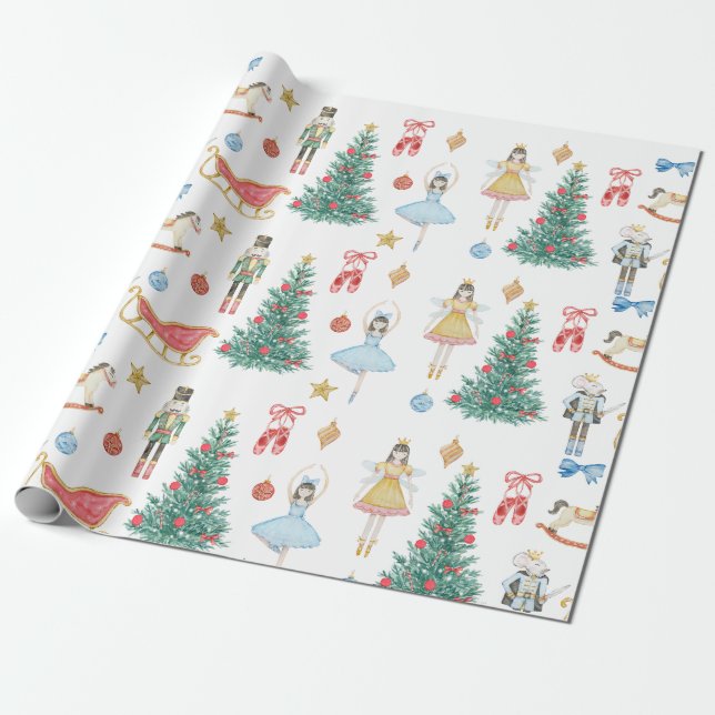 Cadeau Papier d'emballage de ballet de craquelins (Déroulé)
