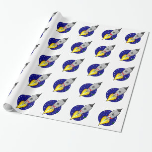 Cadeau Papier d'emballage de bateau de Rocket