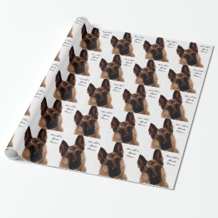 Cadeau Papier d'emballage de berger allemand pour la