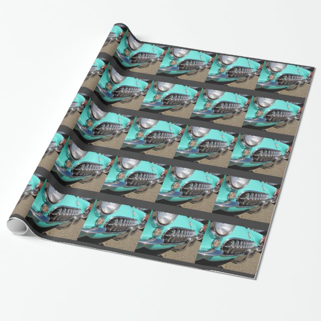 Cadeau Papier d'emballage de ~ bleu de Corvette (Déroulé)