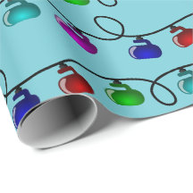 Papier d'emballage de bordage de lumières de Noël