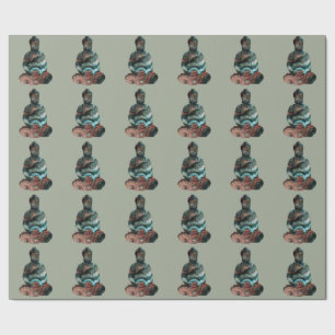 Cadeau Papier d'emballage de Bouddha de pierre gemme