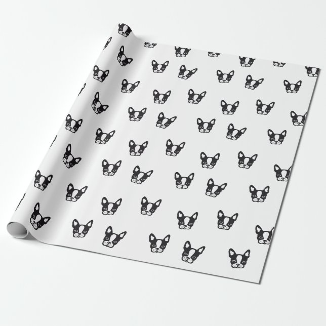 Cadeau Papier d'emballage de bouledogue français (Déroulé)