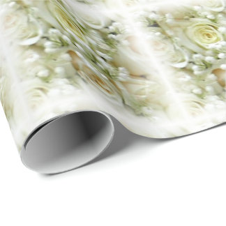 Cadeau Papier d'emballage de bouquet de roses de mariage