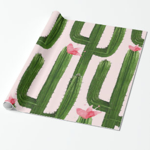 Cadeau Papier d'emballage de cactus heureux