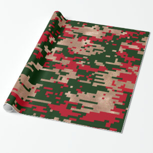 Cadeau Papier d'emballage de camouflage de Noël de