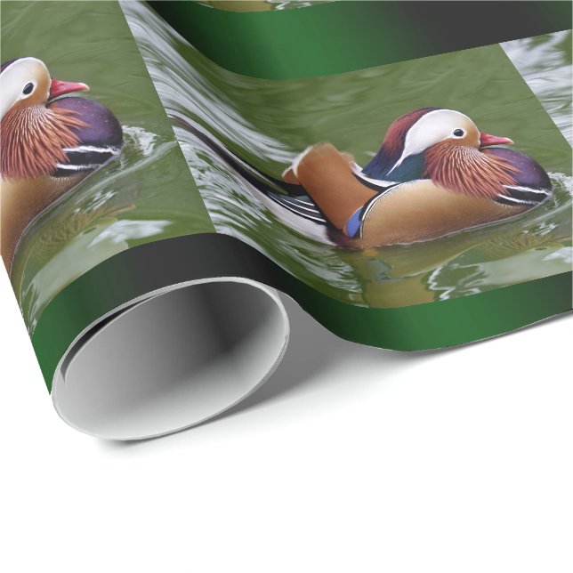 Cadeau Papier d'emballage de canard de mandarine (Coin rond)