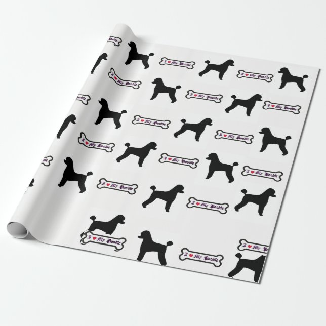 Cadeau Papier d'emballage de caniche (Déroulé)