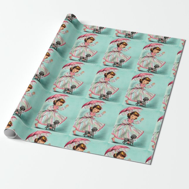 Cadeau Papier d'emballage de caniche de joker (Déroulé)
