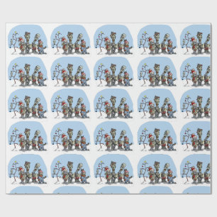 Cadeau Papier d'emballage de Carolers de zombi