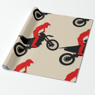 Cadeau Papier d'emballage de cavalier de Motorcross
