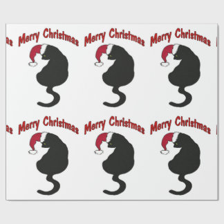 Cadeau Papier d'emballage de chat de Noël