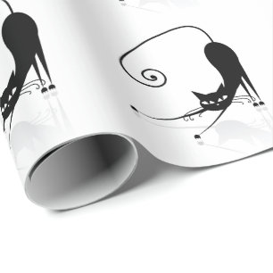 Cadeau Papier d'emballage de chat drôle