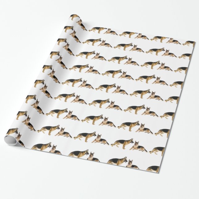 Cadeau Papier d'emballage de chiens de la police K9 de (Déroulé)