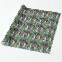 Papier d'emballage de chiot de berger allemand